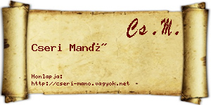 Cseri Manó névjegykártya